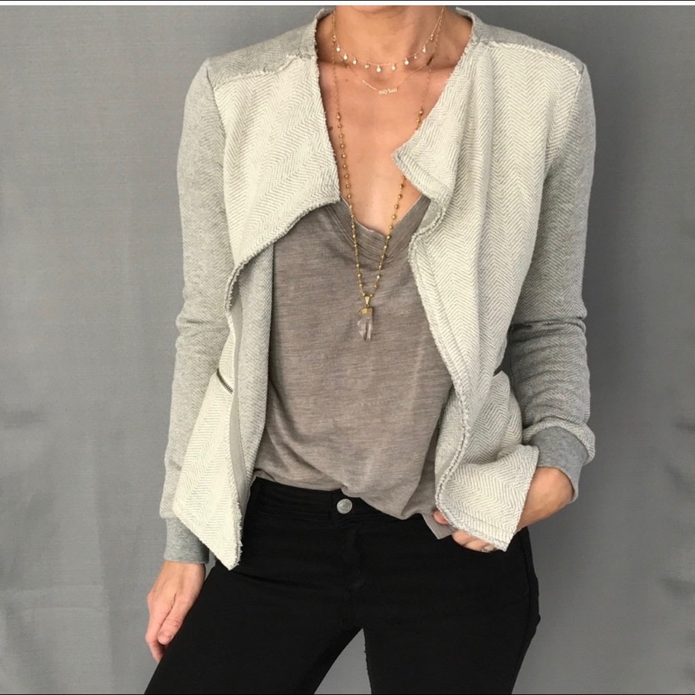 NWT Caslon Herringbone Pattern Knit Jacket